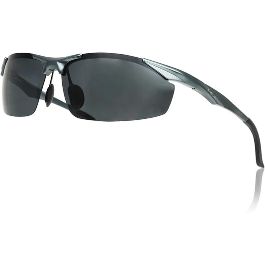[LUCIAL] [Ultra polarized x ultra-thin lens model] Sports sunglasses for driving, UV400 protection, fishing, running, golf [Aluminum alloy used, only 25g and highly durable]