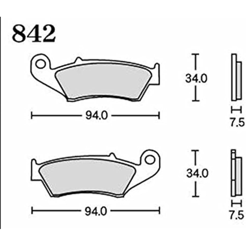 RK Brake Pad Mega Alloy HONDA: Super XR250/BAJA '95~'02 (Front) etc. Motorcycle Motorcycle 2 Wheel 842MA-X