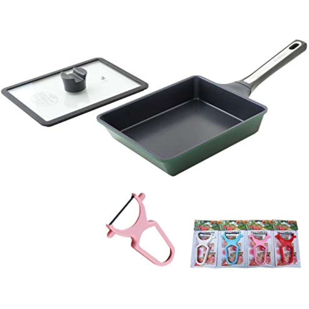 Super Belfina Premium Square Multi-Pan IH Compatible Glass Lid Comes with Peeler