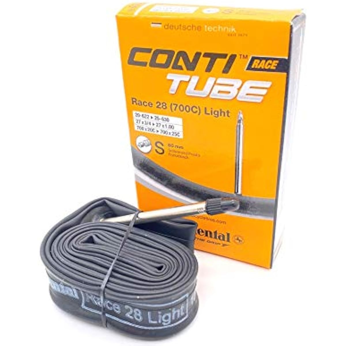 Continental Tube Race28 Light Lightweight 700 x 20-25c Presta Valve Length 80mm Long Valve 1 Piece Road Bike Bicycle [Parallel Import]