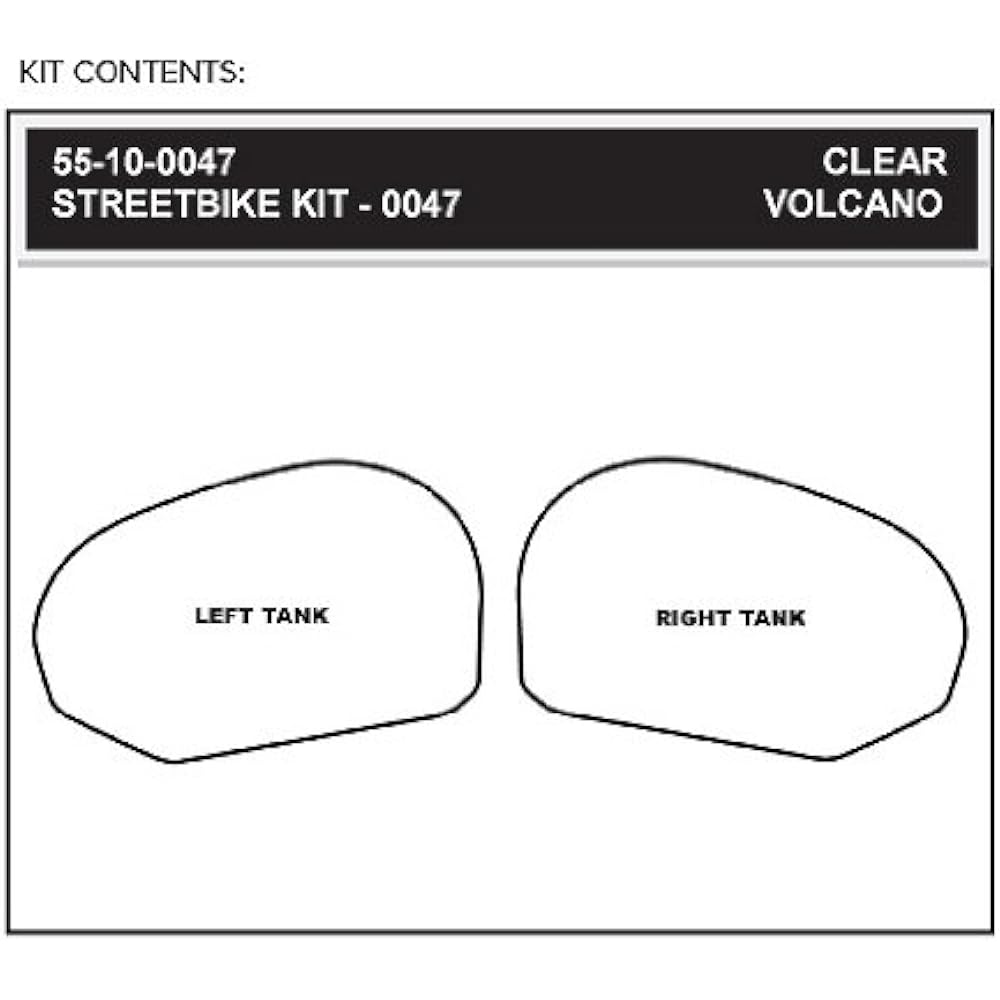 STOMPGRIP Traction Pad Tank Kit VOLCANO Black GSX-R600(02-03) GSX-R750(02-03) 55-4001B