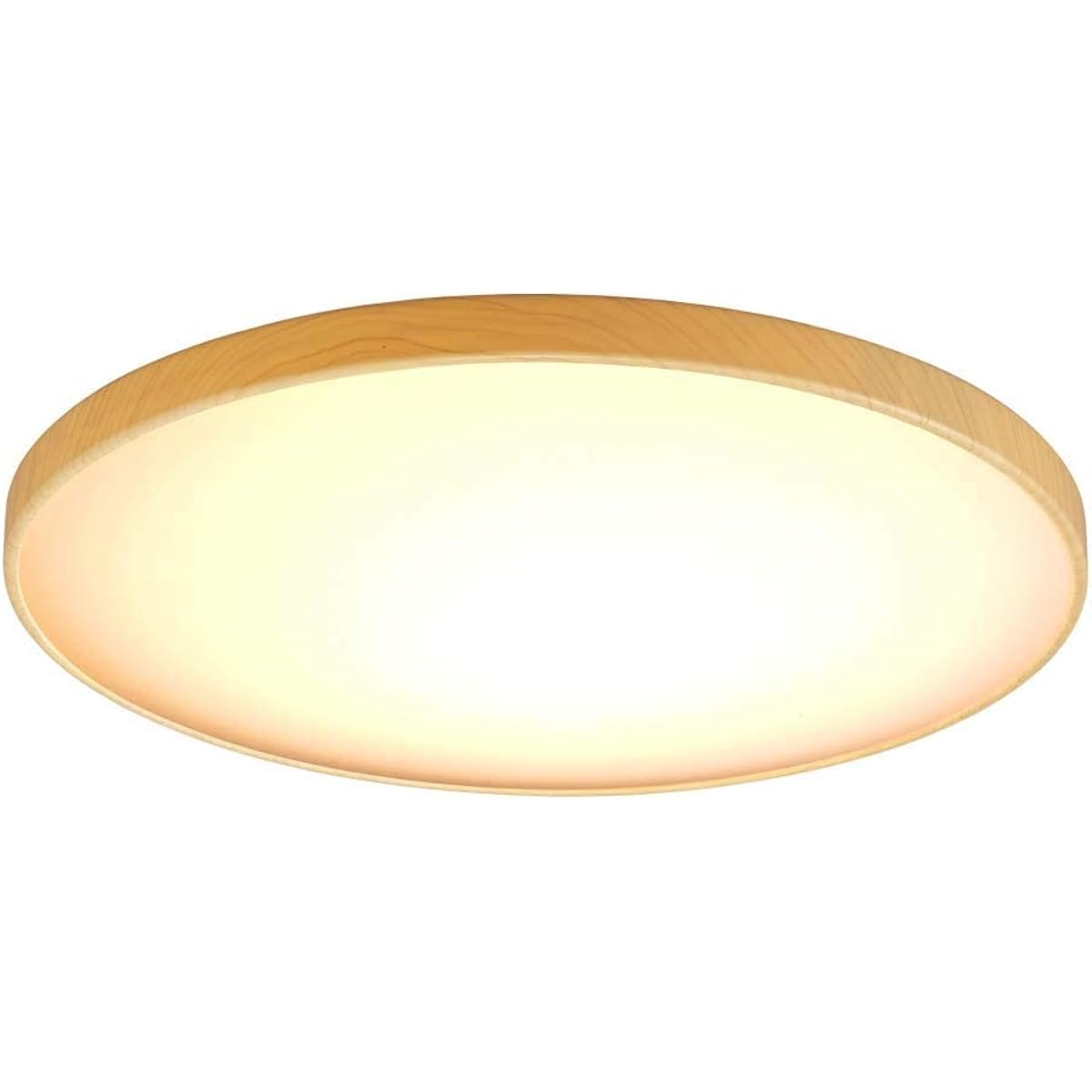 Iris Ohyama ACL-12DLUR AGLED LED Ceiling Light, Dimmable Color, 12 Tatami Mat (Japan Lighting Industry Association Standards), 5200 lm, Wood Frame, Natural Wood Grain, Diameter 17.7 inches (45 cm),