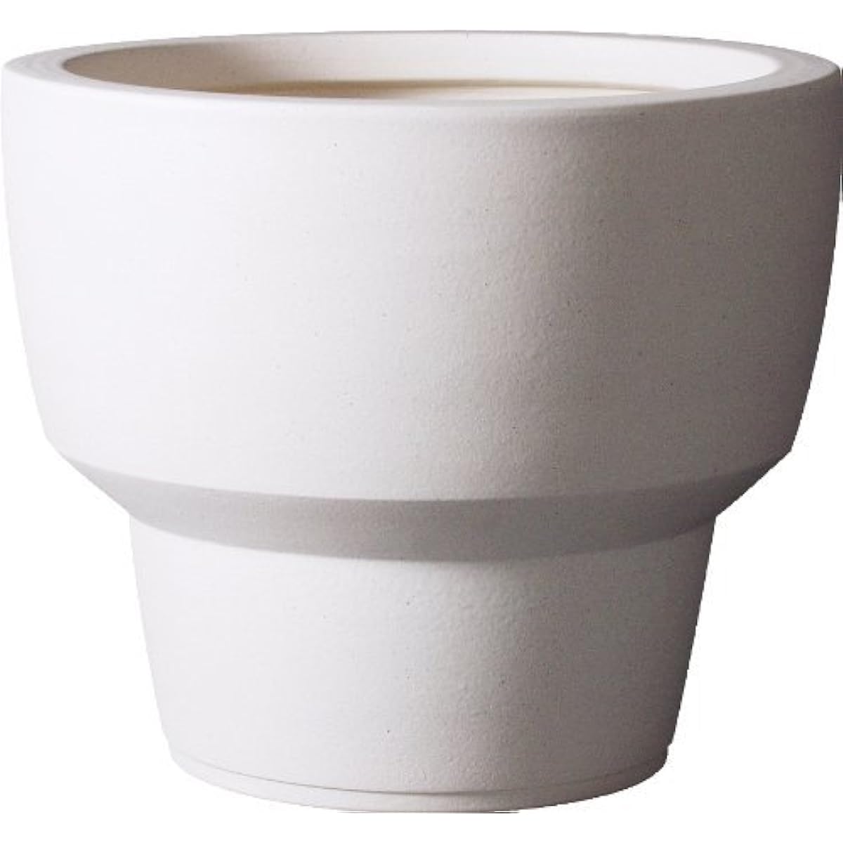 Plus Garden Flowerpot Cover for Rob No. 6, Φ255mm, No Bottom Hole, Sugar White, Shigaraki Ware 325-01