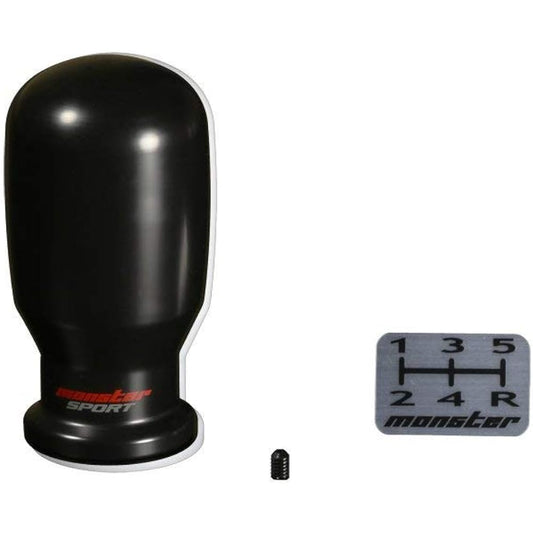 MONSTER SPORT Shift Knob B Type (Stick Type)/Black Plug-in Type Alto Works HA36S and Other MT Cars 831121-7350M
