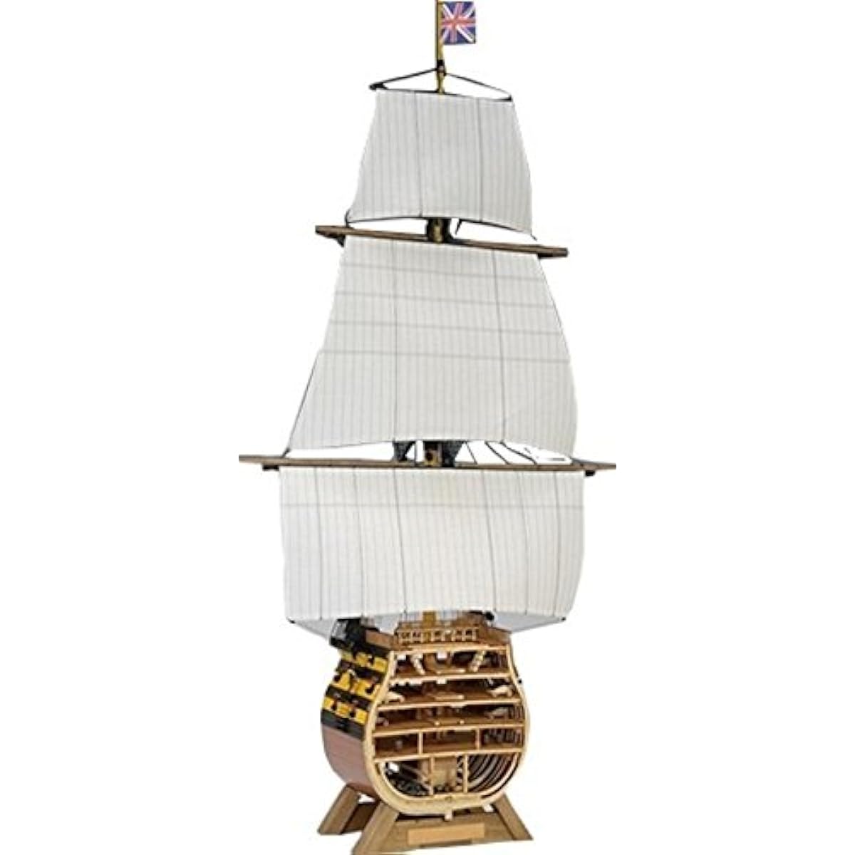Woody Joe 1/160 Royal Navy Victory Cut Model (With Sail) Wooden Model Unpainted Assembly Kit