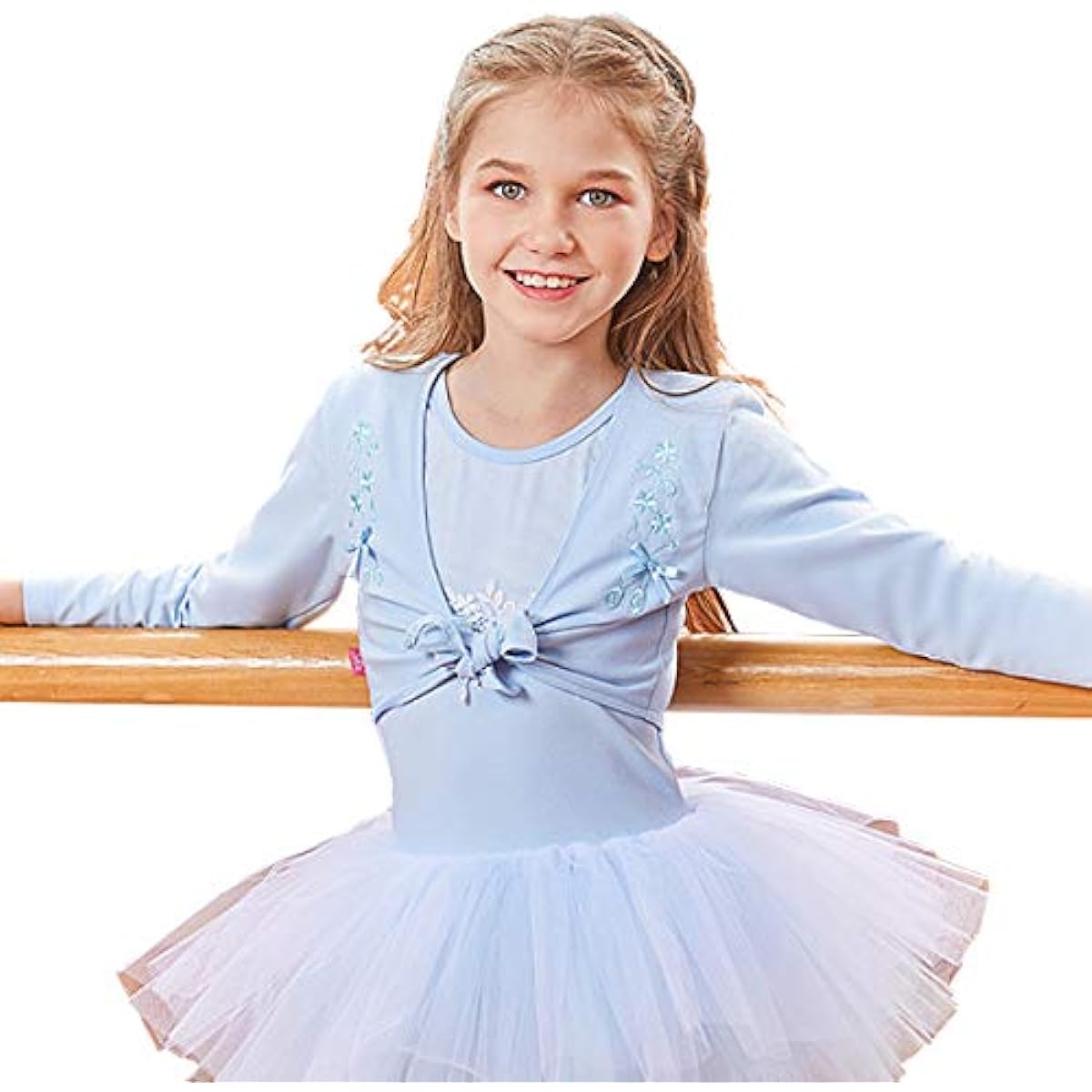 Manana ma7 Silkily Mamana Cachecoeur Ballet Dance Warm-up Wear Tops Outerwear Long Sleeve Kids Junior Girls