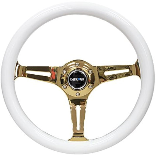 NRG Steering Wheel ST-015CG-WT + U.S. Performance Lab sticker