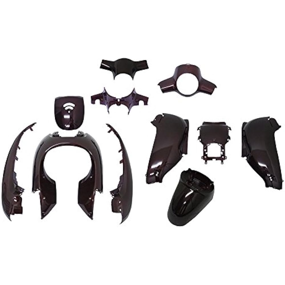 Bike Parts Center Exterior 11 Piece Set Black Honda Giorno AF70 3156