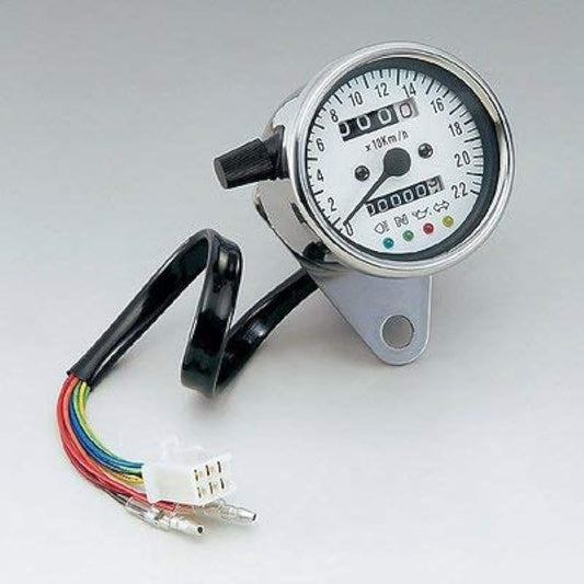 Kijima 510-022 Motorbike Parts Speedometer White Blue LED Light Indicator 220 km