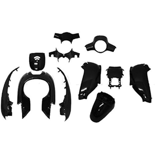 Bike Parts Center Exterior 11 Piece Set Black Honda Giorno AF70 3156