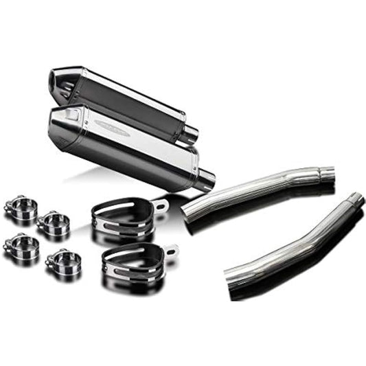 DELKEVIC Slip-on Stainless Steel Tri-Oval Muffler for SUZUKI GSX1300R HAYABUSA 2008-2017 320mm KIT1185