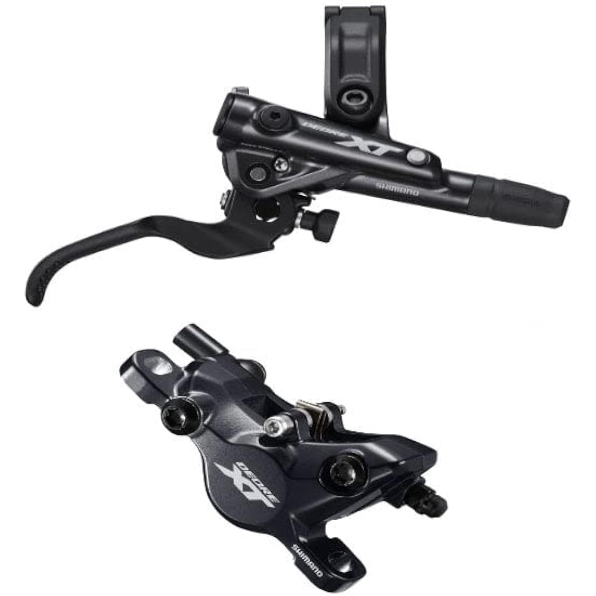 SHIMANO DEORE XT BL-M8100R/BR-M8100 Metal 1000mm Right Front JKIT/Lever, Caliper, Hose, Oil Filling Set JKIT Oil filled, hose connected to caliper side