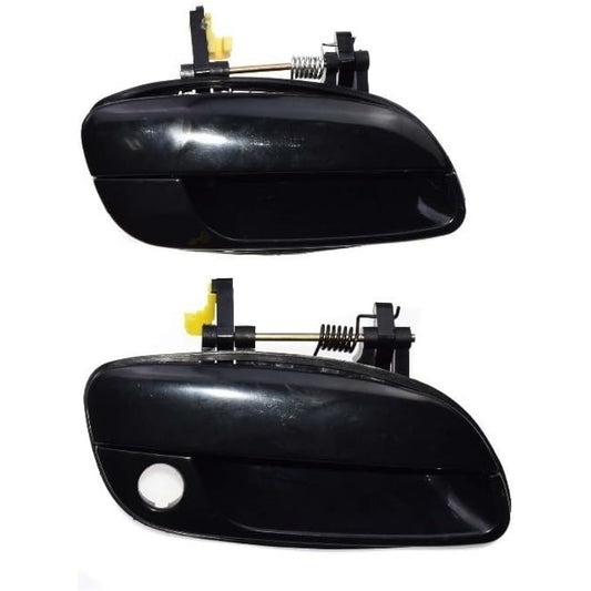 Car Parts Black FL FR RL RR Outside Door Handle 83650-2D00 82650-2D00 Hyundai Erantra 2.0L 2001 2002 2003 2005 2006 Car Parts (Color: FR RR 2 Right Pair)