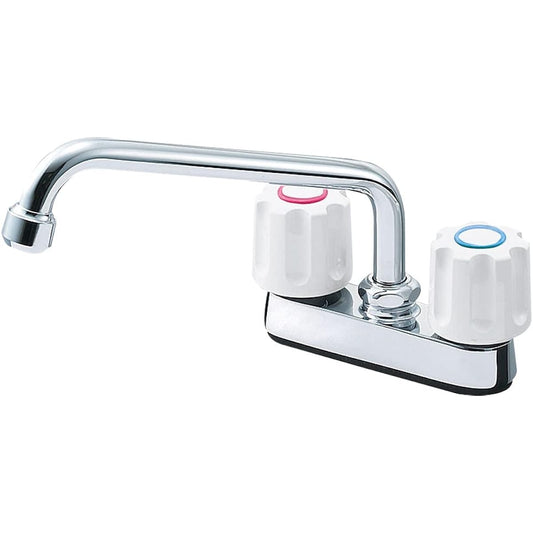 SANEI mixer faucet with two-valve base for unit baths, common for general areas and cold regions, installation pitch 102mm K711-W
