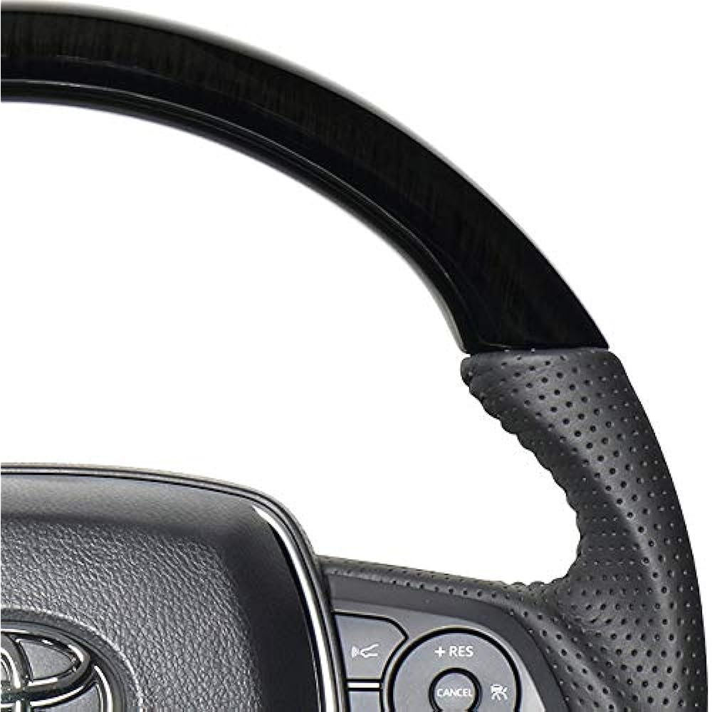 REAL Steering [Camry (70 series)] Original Series/38 Black Wood TYA-38BKW-BK-CAM