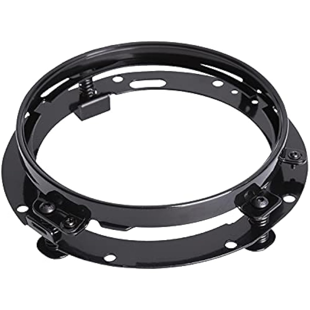 AUDEXEN 7" Round Headlight Mount Bracket Adapter for Harley Motorcycle 7" LED Headlight Mount Black