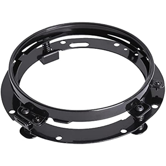 AUDEXEN 7" Round Headlight Mount Bracket Adapter for Harley Motorcycle 7" LED Headlight Mount Black