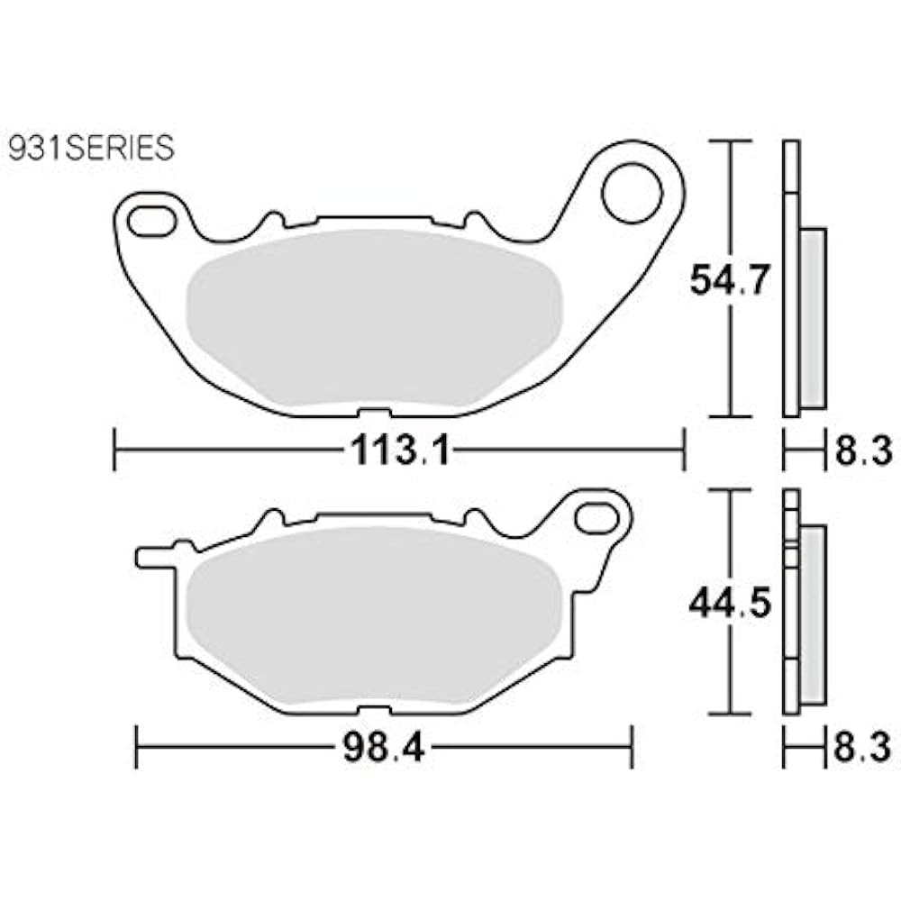 KITACO SBS brake pad 931DS-1 X MAX, YZF-R25/ABS, MT-25, YZF-R3 ABS, MT-03 etc. 777-0931091