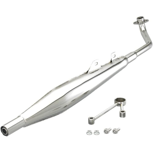 KITACO Classic Down Muffler Compliant with 2010 Acceleration Noise Regulations Super Cub 110/Pro Stainless Steel Specification 543-1429500