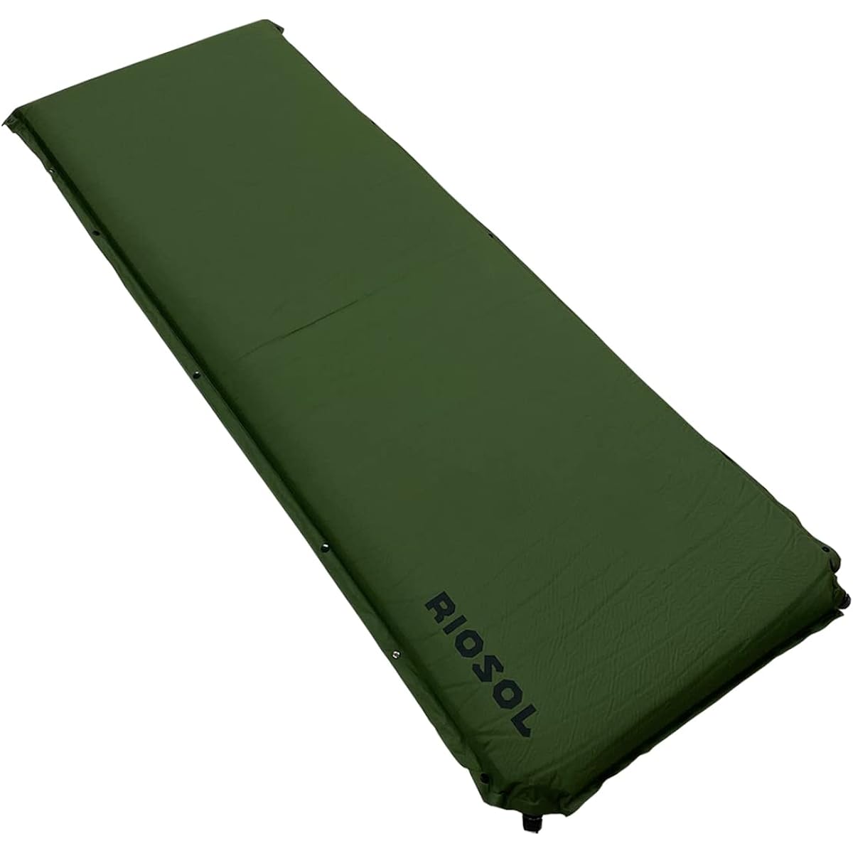 RIOSOL Self-Inflating Inflator Mat Thickness 10cm Non-slip Connectable Storage Bag Included (1, OLIVE)