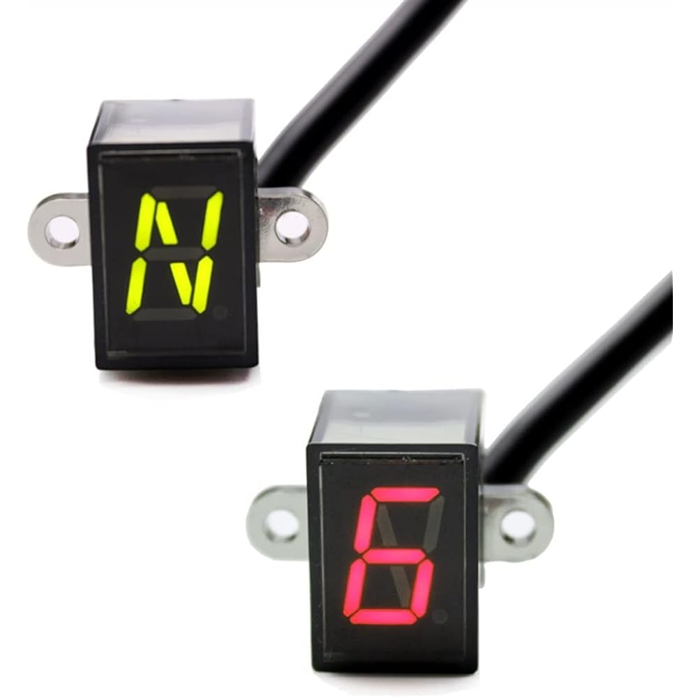 Speed Display Meter Low Up Universal Motorcycle 1-6 Speed Gear Digital Display Indicator Waterproof Direct Mount Suzuki Motorcycle Accessories