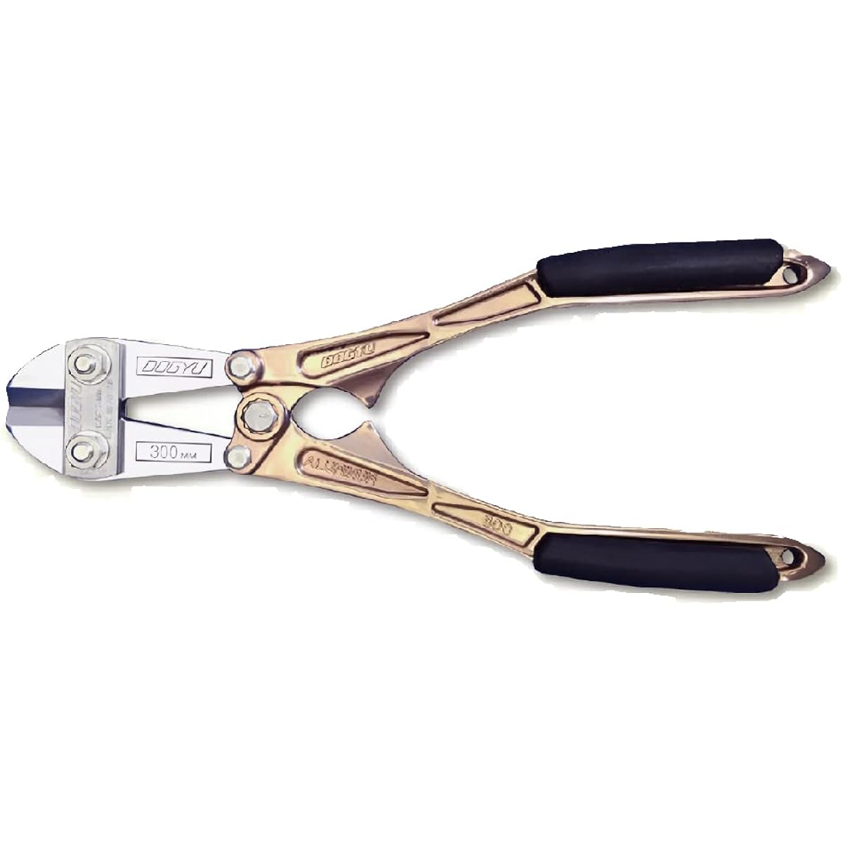 Togyu Sangyo Togyu Stainless Blade Forged Aluminum Handle Bolt Clipper 300mm Curved Handle Brown 02864
