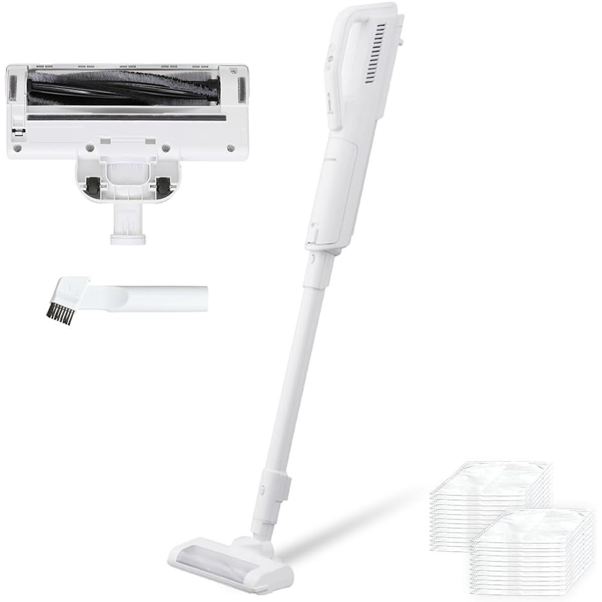 [Paper Pack Type] IRIS OHYAMA Vacuum Cleaner Cordless Ultra Thin Lightweight Handy Paper Pack Stick Cleaner Lightweight 1.6kg Rechargeable SBD-76P-W White