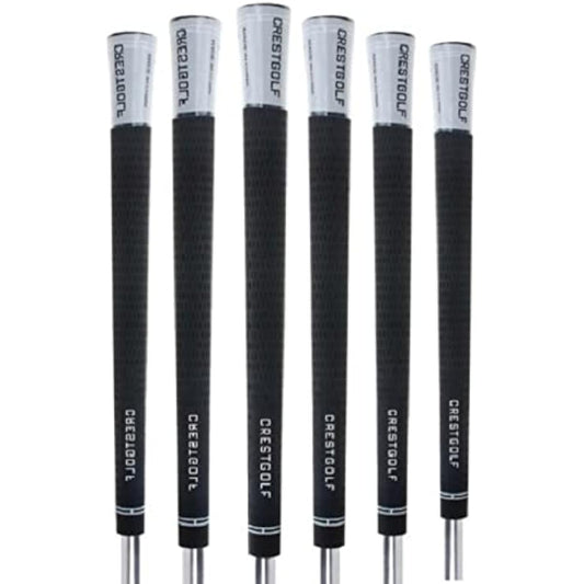 CRESTGOLF Tour Velvet Type Golf Grip Competitor Compatible Athlete Caliber 60R No Backline for Golf Clubs Heavy Duty 8 Piece Set 6 Piece Set