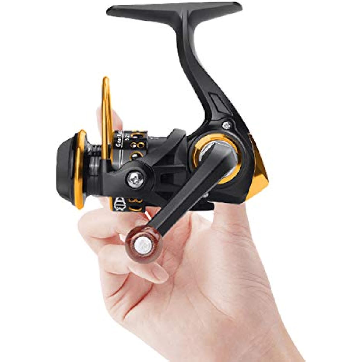 VISPREA Spinning Reel No. 500 Fishing Reel Reel Lightweight Maximum Drag Force 5kg Handling Easy to cast long distances Saltwater Freshwater Left and Right Interchangeable Handle Gear Ratio: 5.2:1 YU61