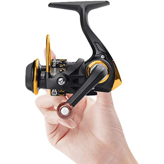 VISPREA Spinning Reel No. 500 Fishing Reel Reel Lightweight Maximum Drag Force 5kg Handling Easy to cast long distances Saltwater Freshwater Left and Right Interchangeable Handle Gear Ratio: 5.2:1 YU61
