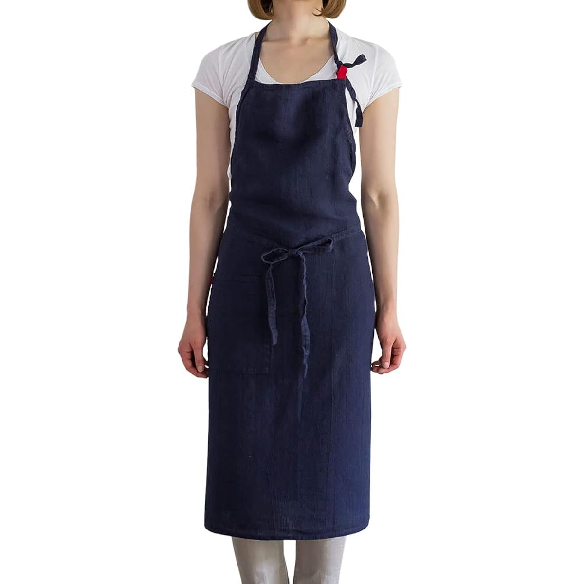 [Lino e Lina] Lino Elina Apron Full Apron Manon Manon A260 Nocturne Women's Men's Kitchen Plain Linen Hemp Simple Long Length Gift Present
