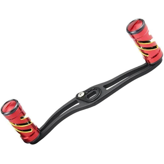VISPREA Reel Parts Bait Reel Handle 120mm Crank Aluminum Alloy Shimano Shimano Daiwa Daiwa Abu Garcia Custom Parts Replacement YU228 (Red + Gold)