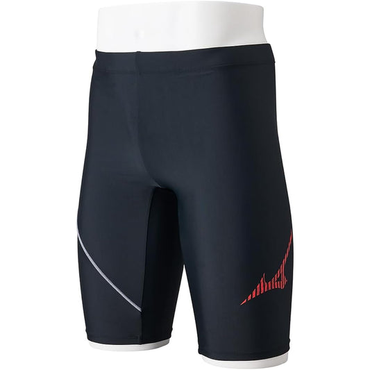 [Mizuno] Swimming Fitness Swimsuit for Gym Men's Half Spats (Inseam 26cm) Comes with 3D Cup