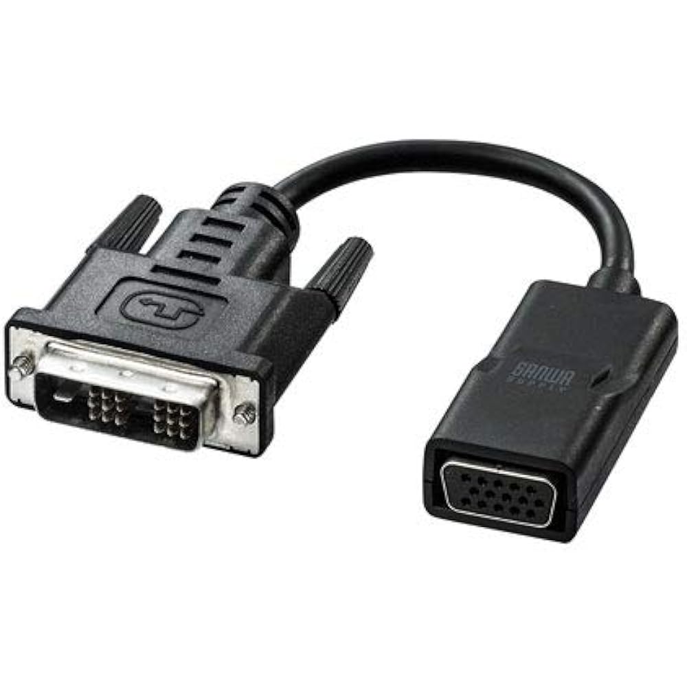 Sanwa Supply DVI-VGA conversion adapter (black, 8cm) AD-DV08VGA