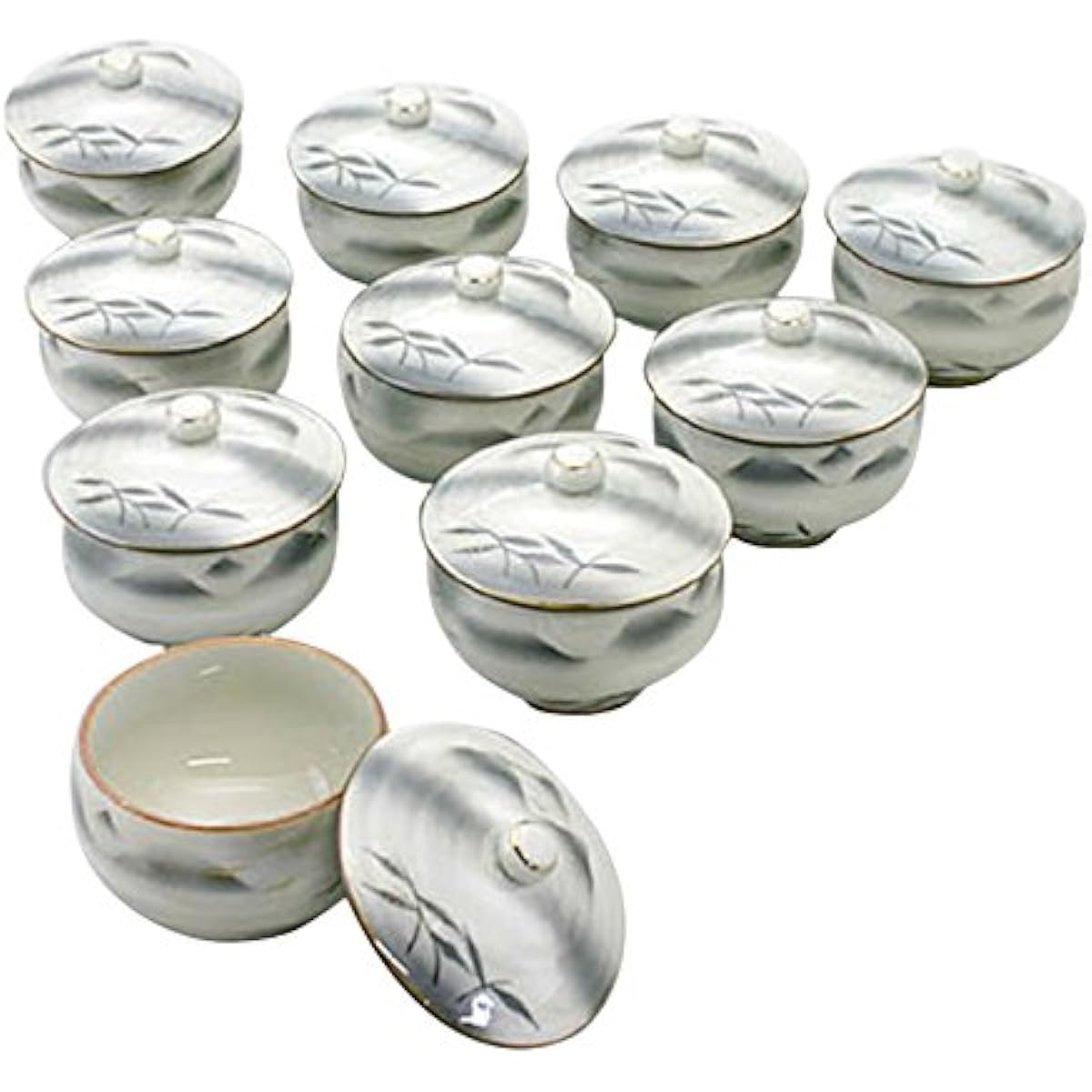 Ranchant Ten Kumide Set Gray Overall: Φ8.5x8(cm) Renzan Arita Ware Made in Japan