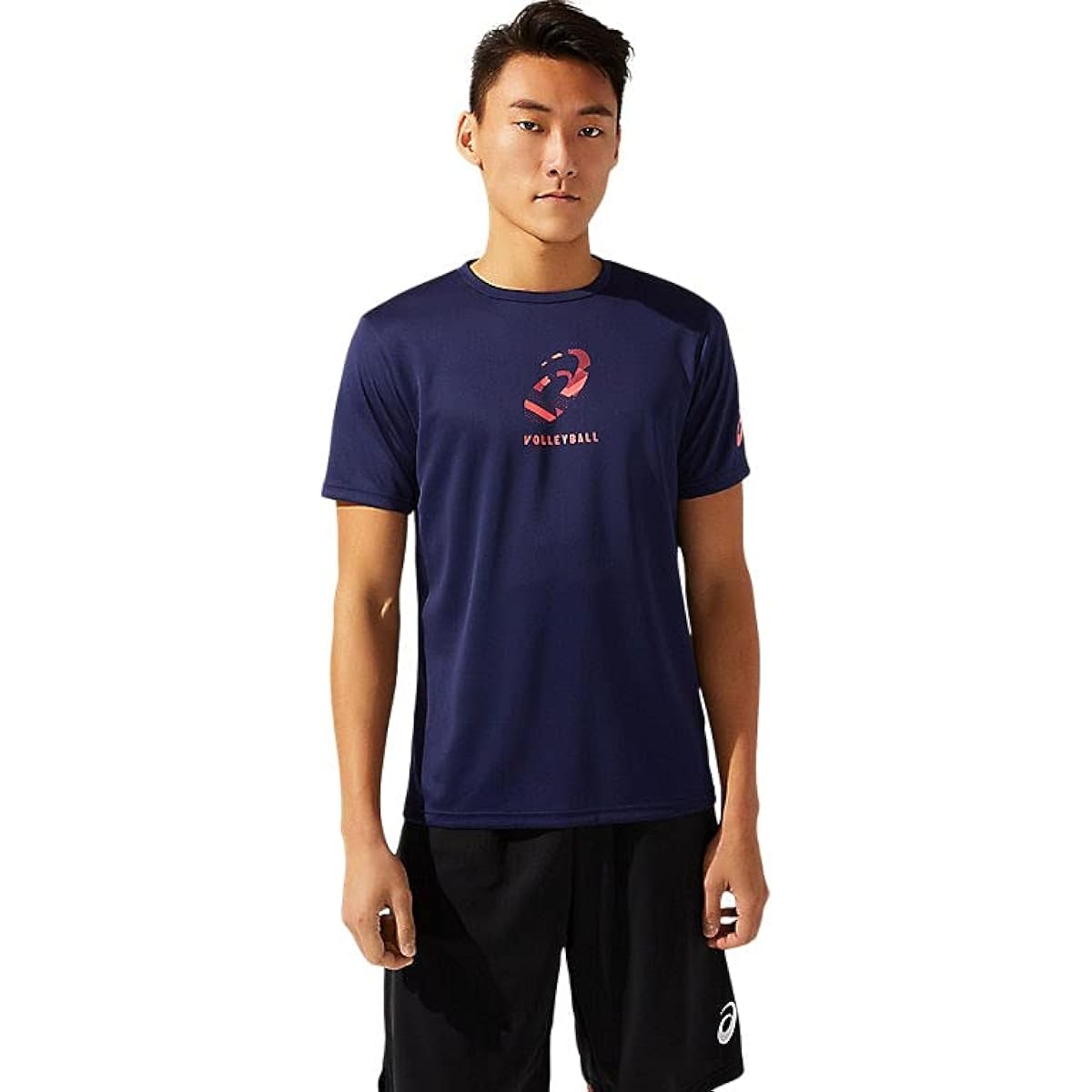 [ASICS] Volleyball Wear Self Custom Short Sleeve Shirt 2051A269 Men's