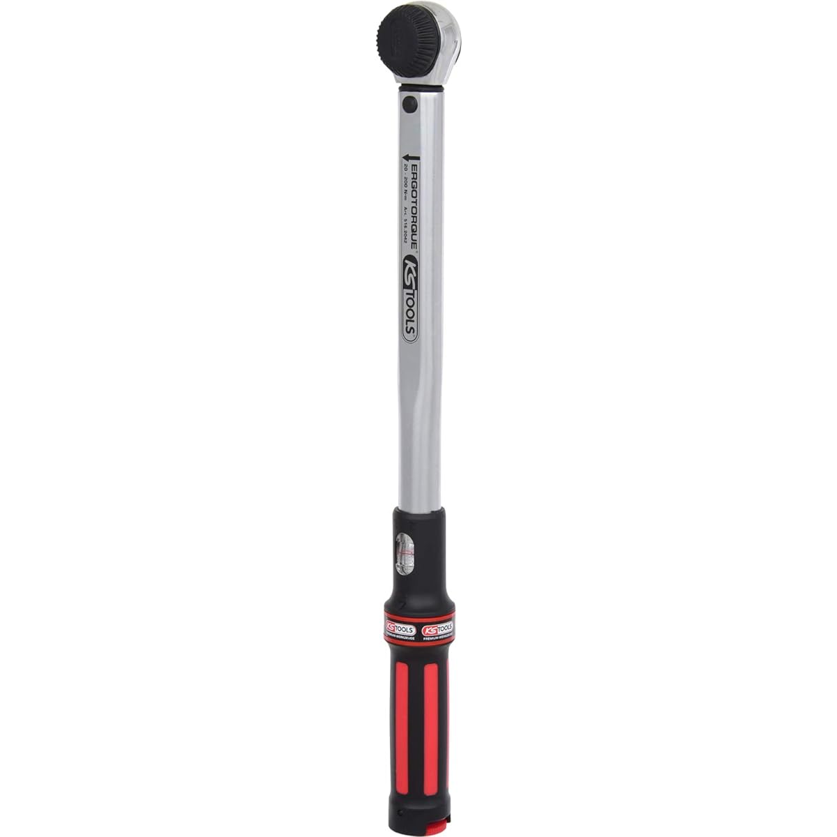 KS TOOLS ERGOTORQUE®basic torque wrench with rotary mushroom ratchet head 20-200Nm 516.2042