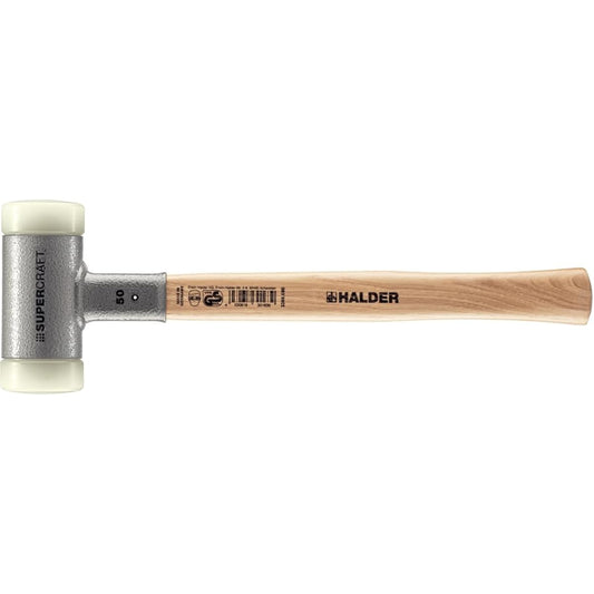 Rohmheld Halder HALDER Shockless Recoilless Super Craft Hammer Hickory Handle Nylon (White) Diameter 50 3366.050