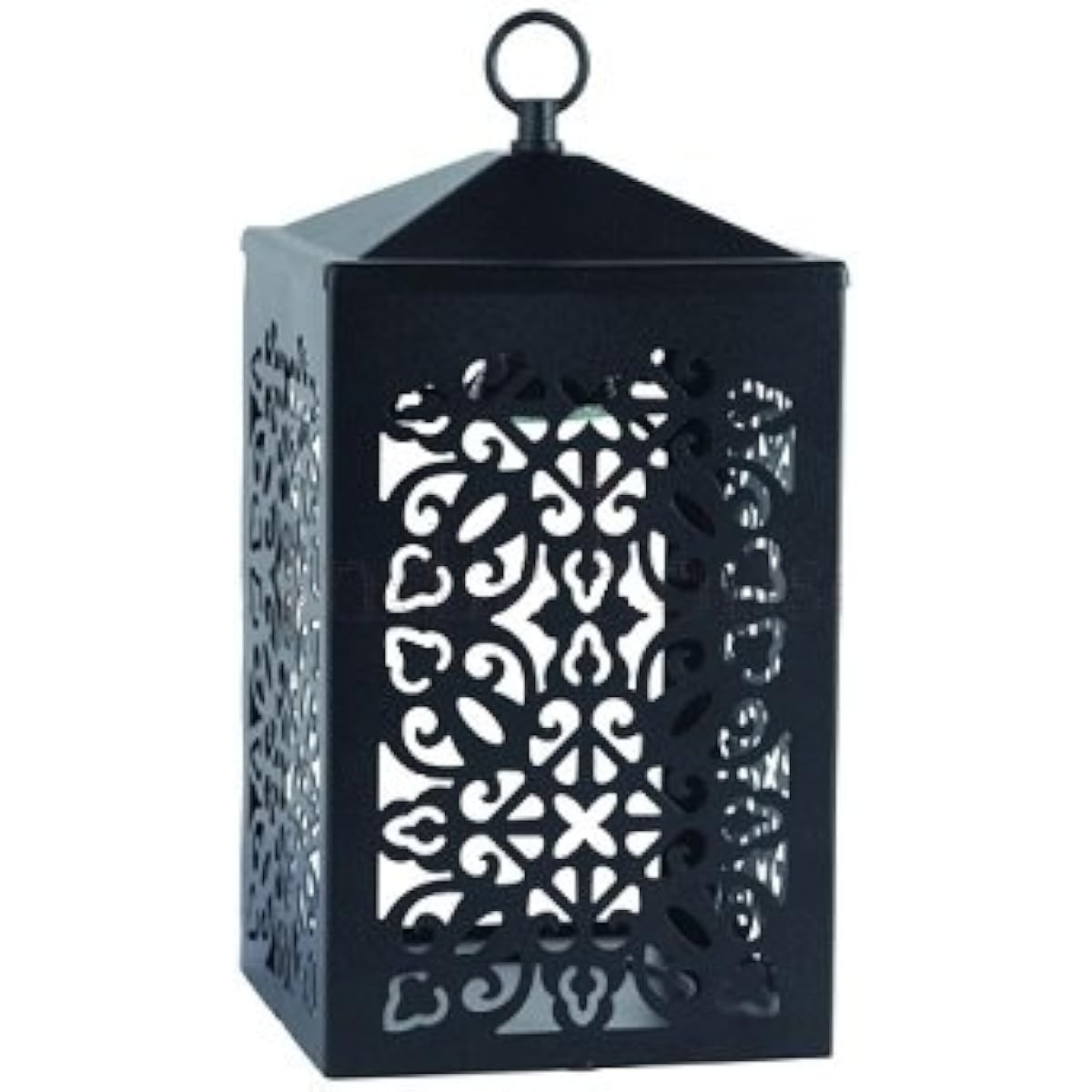 Kameyama Candle House Scroll Pattern Candle Warmer Lantern Lamp Black