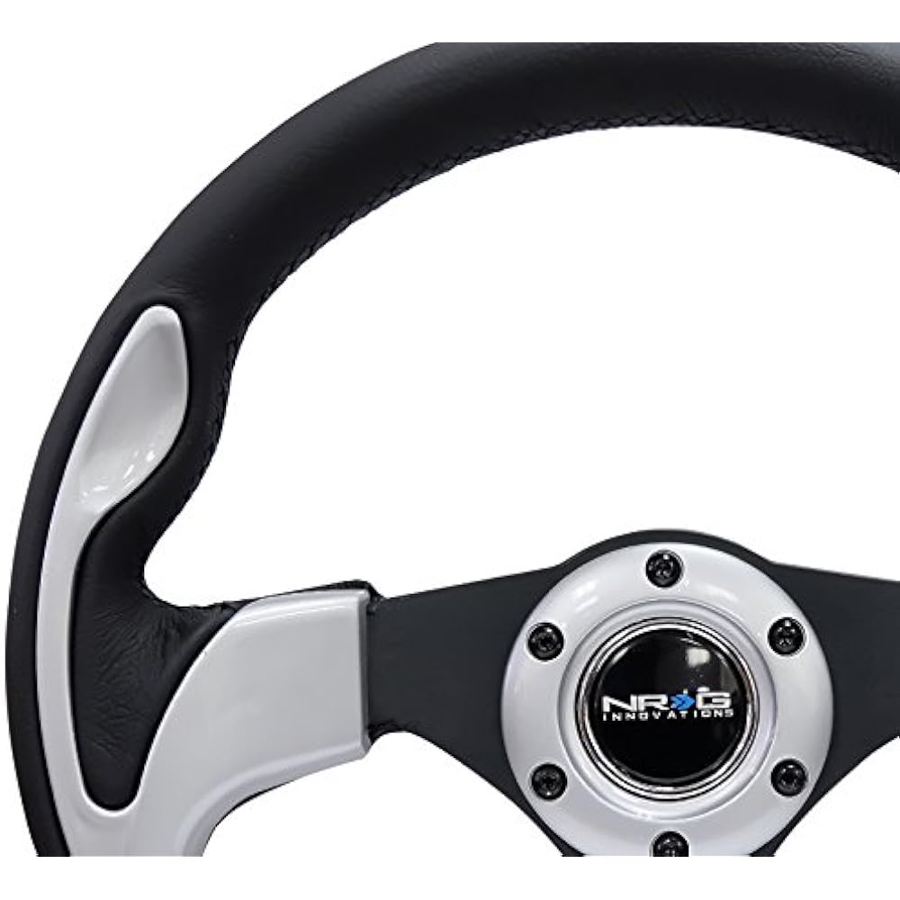 NRG Innovations RST-001rd reinforced Steering Wheel (320mm Sports Steering Wheel Red Trim) Red