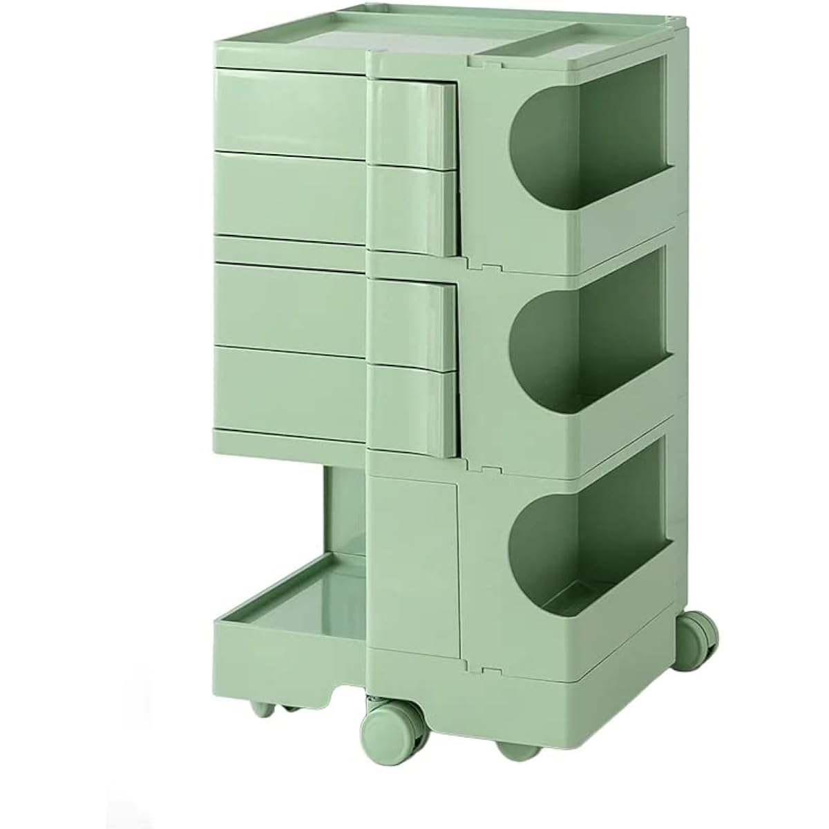 Bobby Wagon Organizer Replica Bobby Trolley Rotating Drawer Trolley 4 Tiers (Green B34)