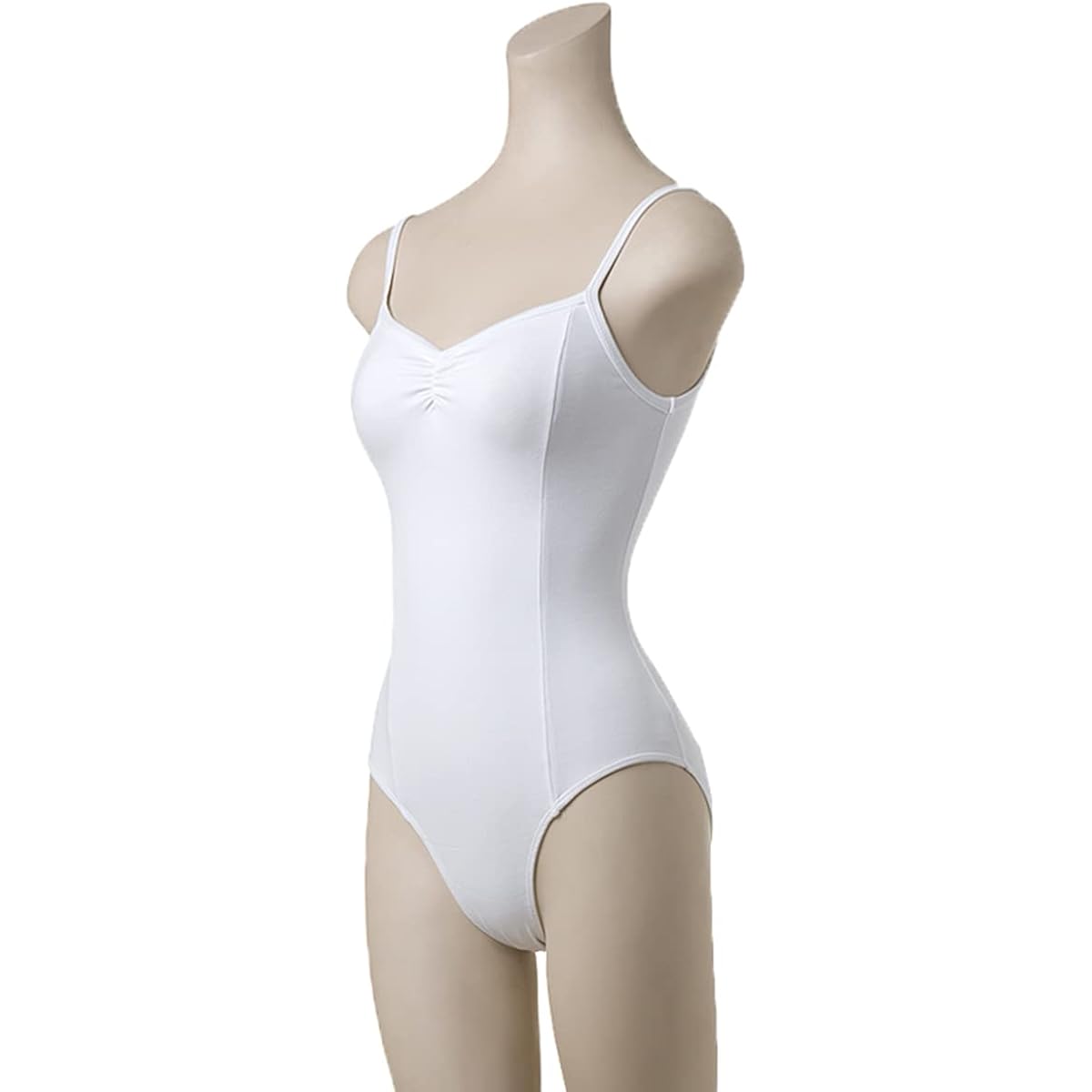 Ballet Leotard Adult [Sansha] C237C Camisole Leotard Full Liner White 4(M) 145cm