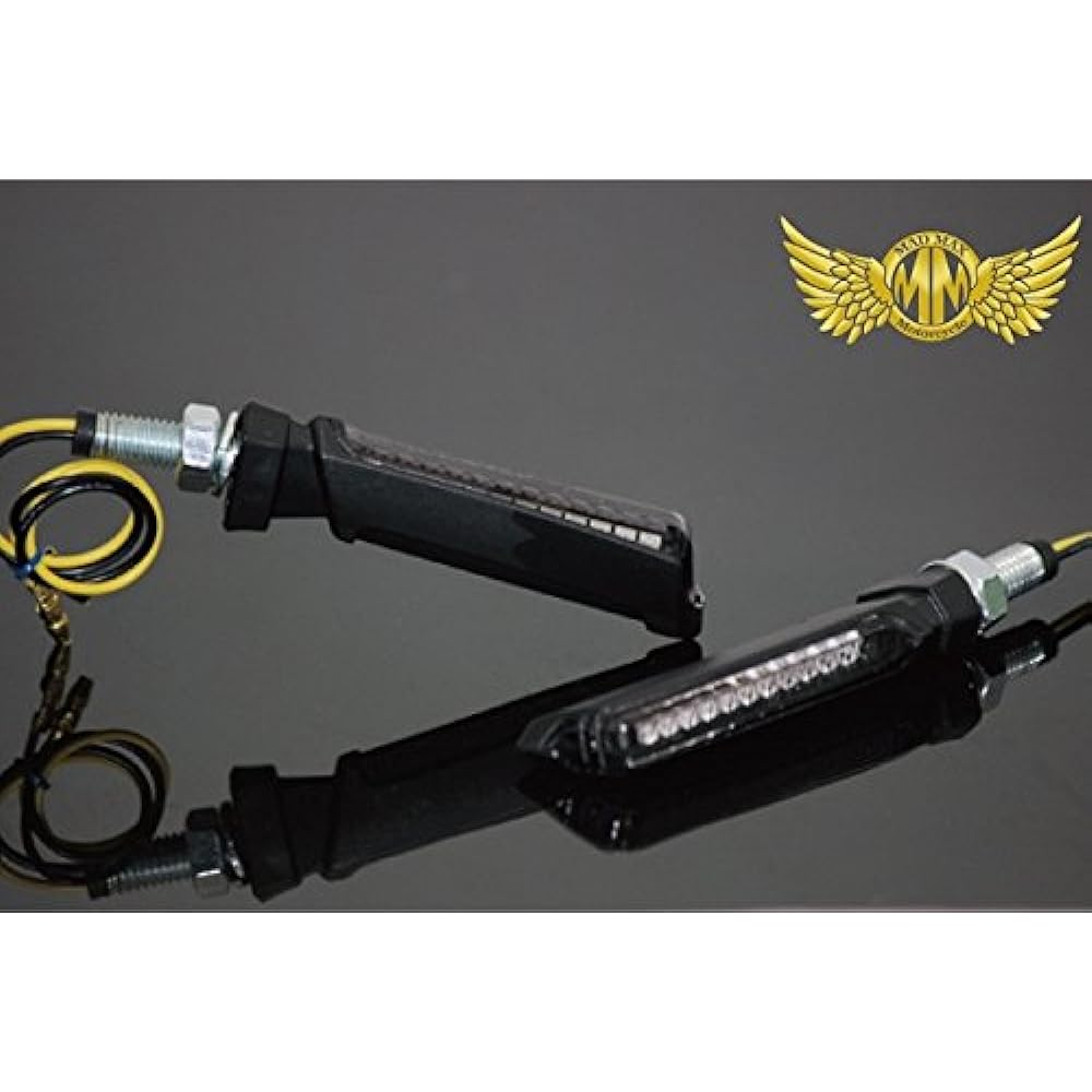 Motorcycle 12 LED Flowing Turn Signal Sequential Clear Set of 2