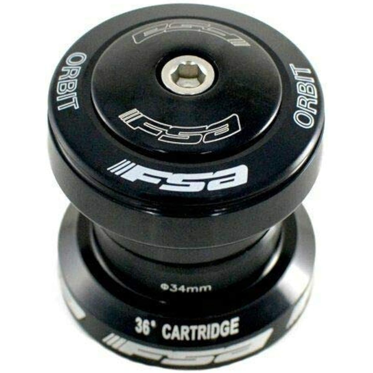 FSA NO.2N Orbit UF 1-1/8 Threadless Sealed Bearing Headset, Black, XTE1714