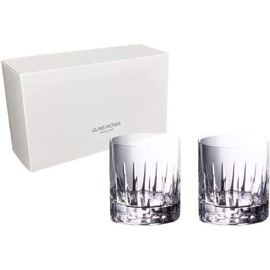 NARUMI Rock Glass Pair Glass Glass Works Crown 310cc Clear Whiskey Glass Old Glass Crystal Respect for the Aged Day Present Gift Box Included GW4166-42767A