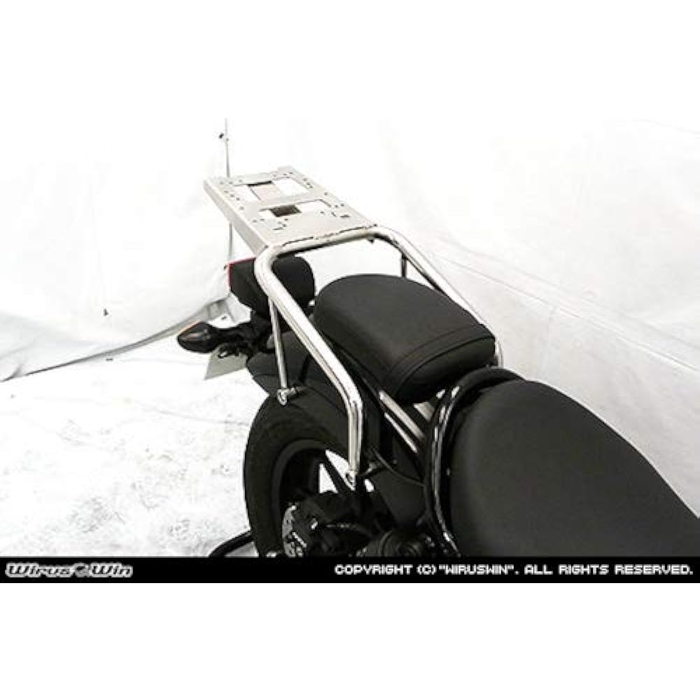 WirusWin Tandem Bar with Rear Box Base Rebel 250 Rebel 500 Rebel250 Stainless Steel