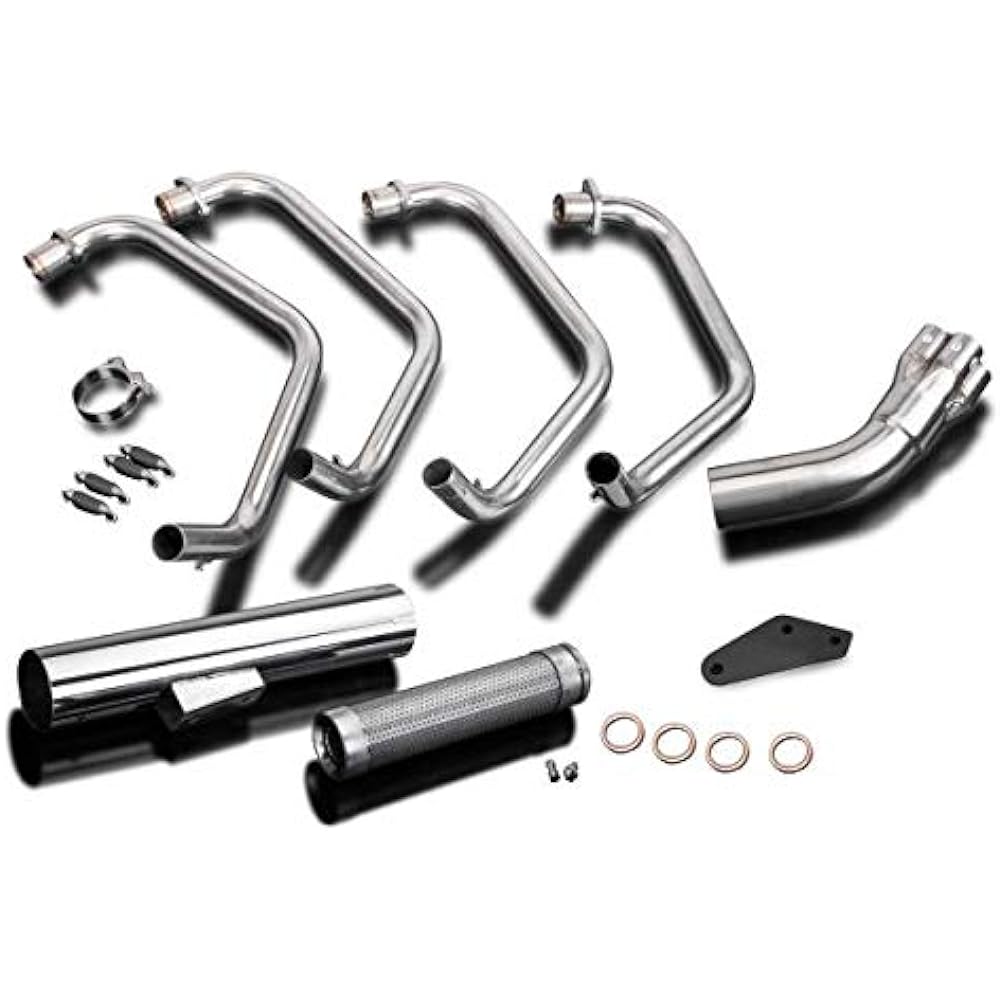 DELKEVIC Full Exhaust Stainless Steel Classic Type KAWASAKI Z1 Z2 Z750 Z900 1972-1976 Down Pipe Muffler COM3255