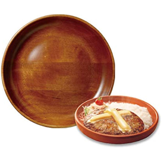 Bikkuri Donkey Kids Dish Plate Approx. 21cm Diameter Wooden Dish