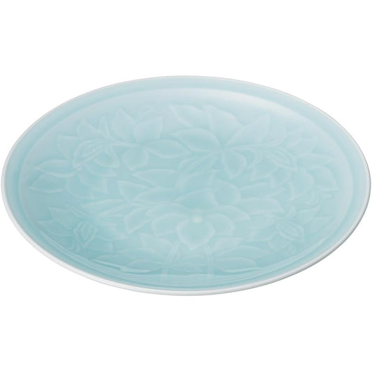 Yamashita Craft Blue and White Porcelain Arabesque Maru 10.0 Plate 490-5-186