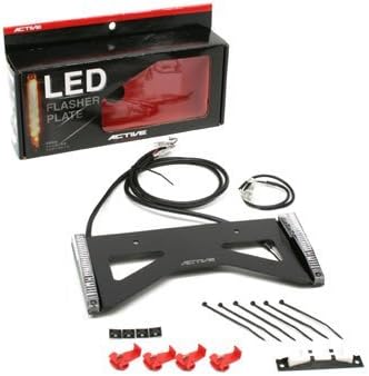 Active Universal LED Flasher Plate, Turn Signal License Plate Holder